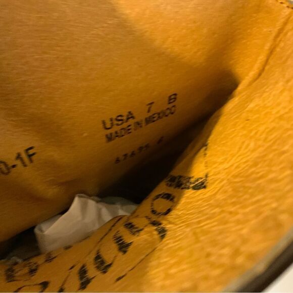 Johnny Ringo Size 7B Tan Distressed Slouch Harness Western Cowboy Boot - Picture 13 of 15